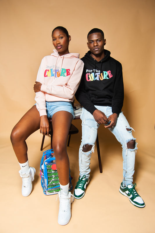 "For The Culture" Unisex L/S Hoodie in Black