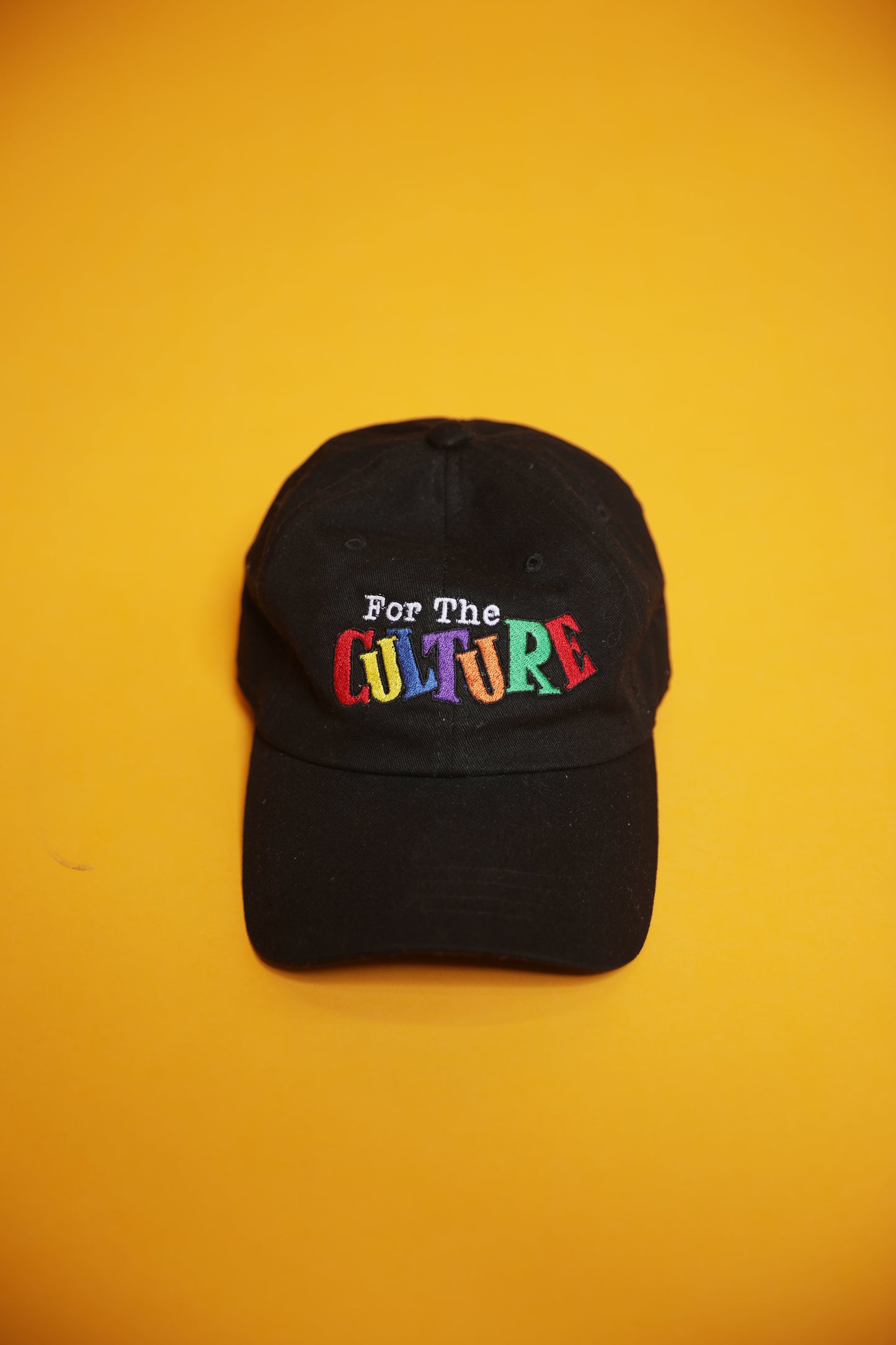 "For The Culture" Unisex Dad Hat in Distressed Black