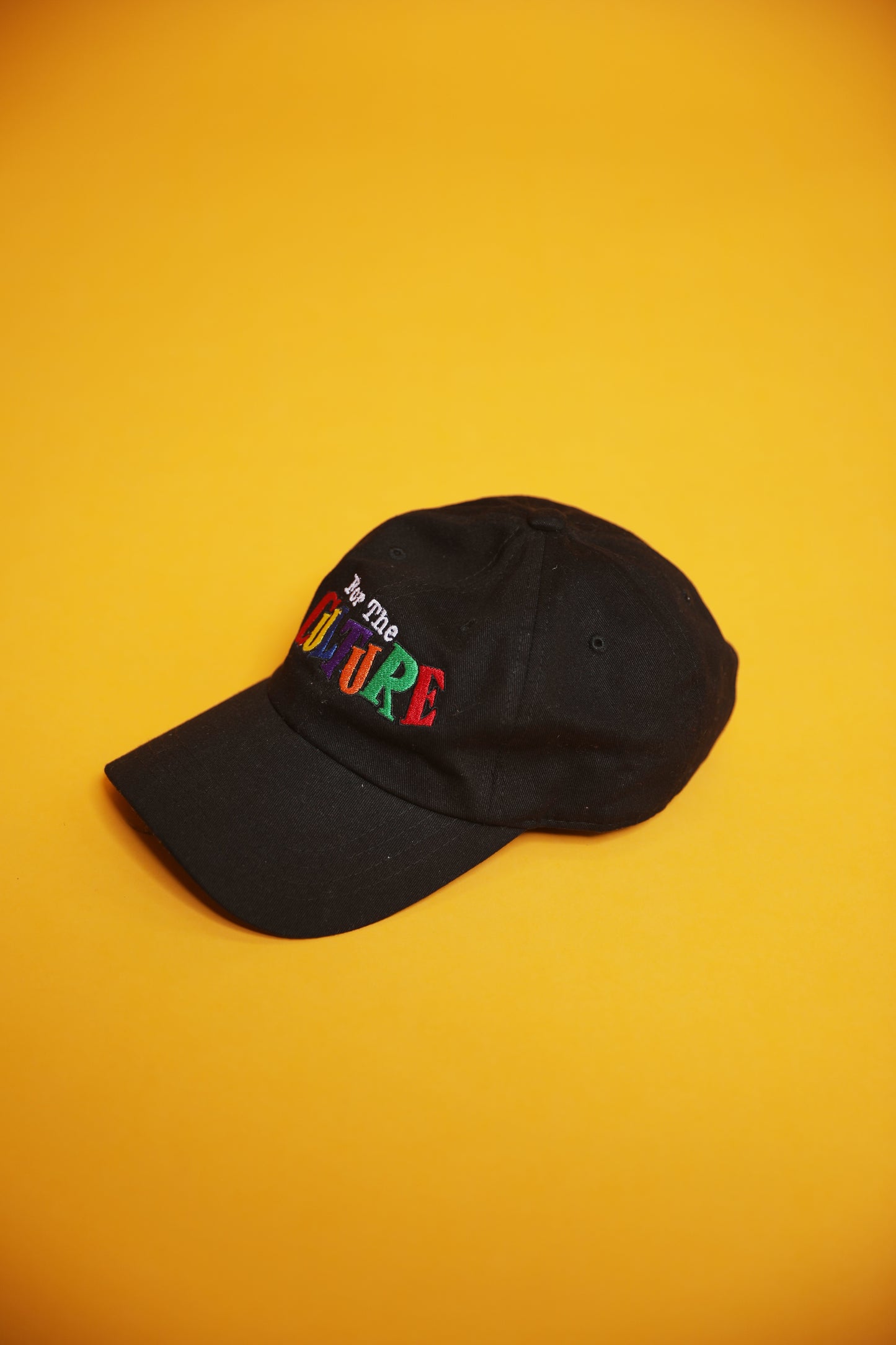 "For The Culture" Unisex Dad Hat in Distressed Black